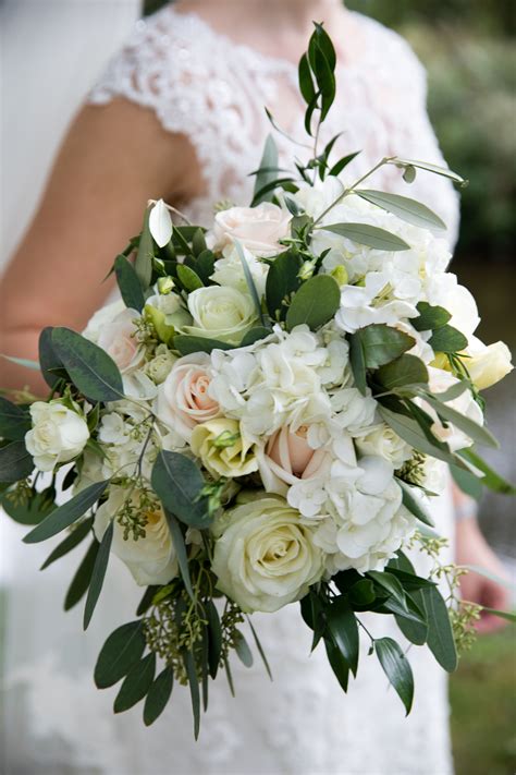 White And Blush Wedding Bouquet